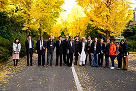 Group Photo in front of the Gingko Treesin QST