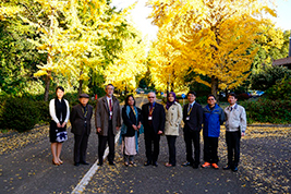 Photo in front of the Gingko Trees