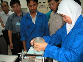 Demonstration to prepare thin film to be irradiated